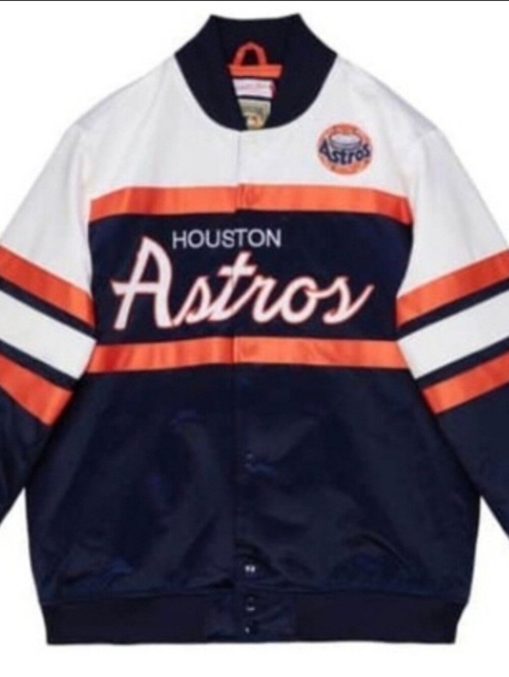 Mitchell & Ness MLB Houston Astros Retro Satin Bomber Jacket XL